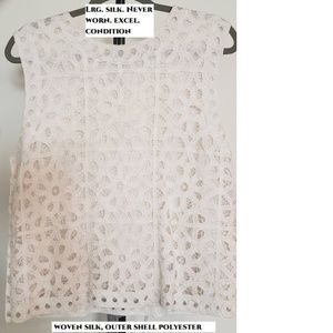 SHELL, BLOUSE, TOP, SILK, LARGE